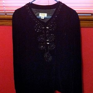 Beautiful Velvet velour Top with Beading